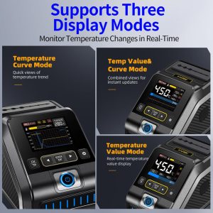 FNIRSI σταθμός συγκόλλησης DWS-200, 200W, 100~450 °C 3 100~450 °C