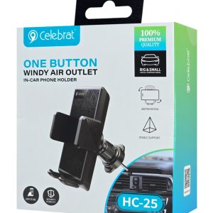 CELEBRAT βάση smartphone αυτοκινήτου HC-25 για αεραγωγούς, μαύρη 3 HC 25 2
