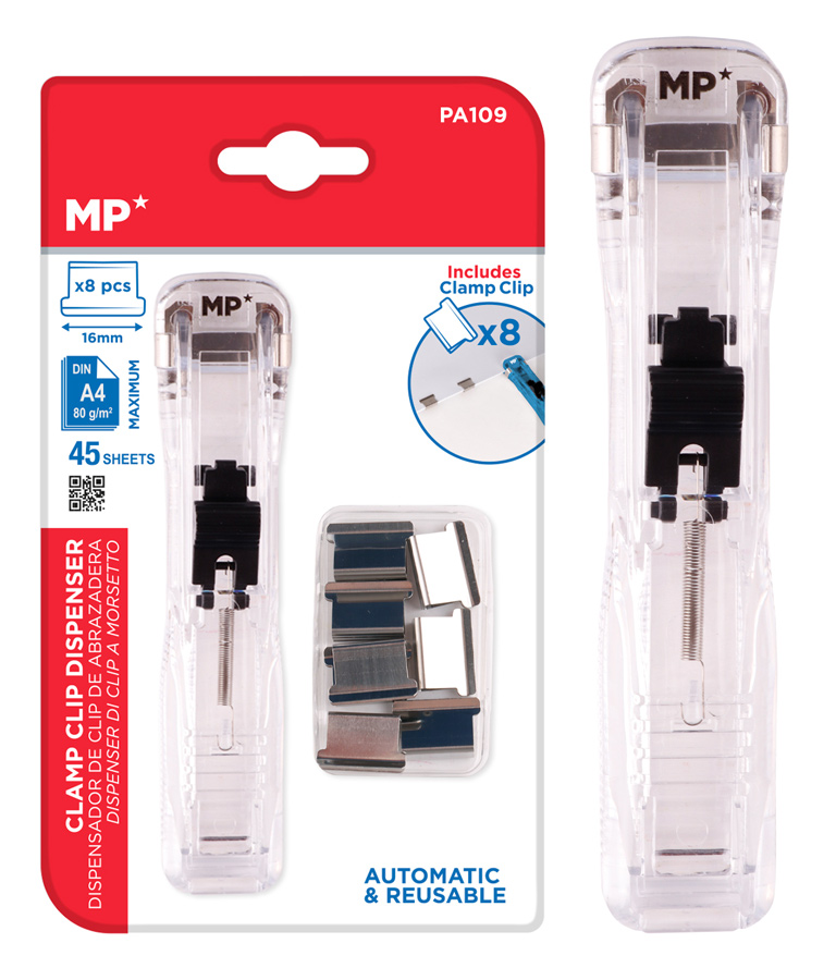 MP συρραπτικό τύπου κλιπ PA109 με 8x επαναχρησιμοποιήσιμα κλιπ MP συρραπτικό τύπου κλιπ PA109 με 8x επαναχρησιμοποιήσιμα κλιπ
