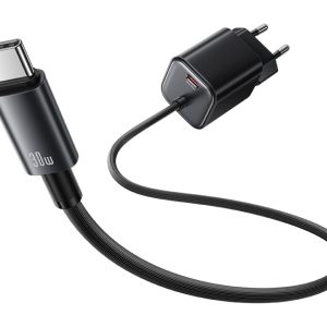 USAMS φορτιστής τοίχου CC264 με καλώδιο, USB-C, 30W, GaN, μαύρος 4 GaN