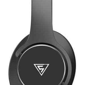 DOQAUS headphones DESIGN 1, ασύρματα & ενσύρματα, Φ40mm, 600mAh, μαύρα/καφέ 3 Φ40mm