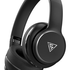 DOQAUS headphones DESIGN 3, ασύρματα & ενσύρματα, Φ40mm, 600mAh, μαύρα 4 600mAh