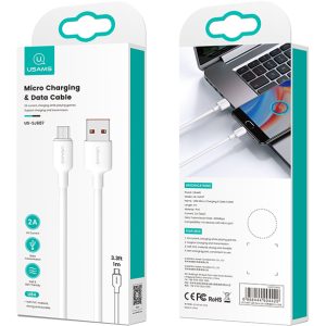 USAMS καλώδιο micro USB σε USB US-SJ607, 10W, 1m, λευκό 4 λευκό