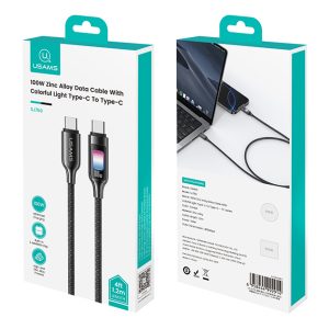 USAMS καλώδιο USB-C SJ750, 100W, 480Mbps, 1.2m, μαύρο 4 1.2m