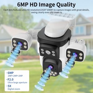 VSTARCAM smart κάμερα CS621SR, triple lens, 2MP, WiFi, SD, PTZ, IP66 4 WiFi