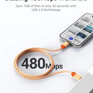 CABLETIME καλώδιο USB-C CT-CM60-PBW, 60W PD, 480Mbps, 1m, μαύρο 3 480Mbps