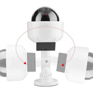 Ψεύτικη κάμερα CCTV LXKAM15 με LED, ηλιακή, λευκή 3 λευκή
