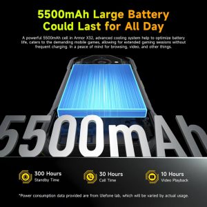 ULEFONE smartphone Armor X32, 5.65", 6/128GB, 5500mAh, IP68/IP69K, μαύρο 3 6/128GB