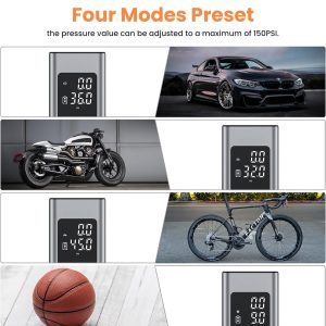 NEXPOW συμπιεστής αέρος αυτοκινήτου MS22C-003 με φακό, 7500mAh, 150PSI 3 150PSI