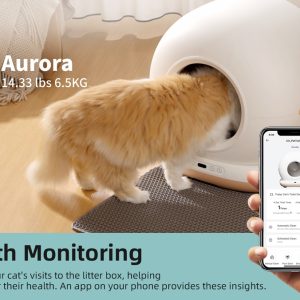 BRUNO smart αυτοκαθαριζόμενη τουαλέτα γάτας BRN-0235, 58.2x51.3x53cm, λευκή 2 58.2x51.3x53cm