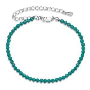 BAMOER βραχιόλι BSB204-GN με συνθετική τουρκουάζ