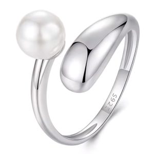 BAMOER δαχτυλίδι BSR662-E με πέρλα