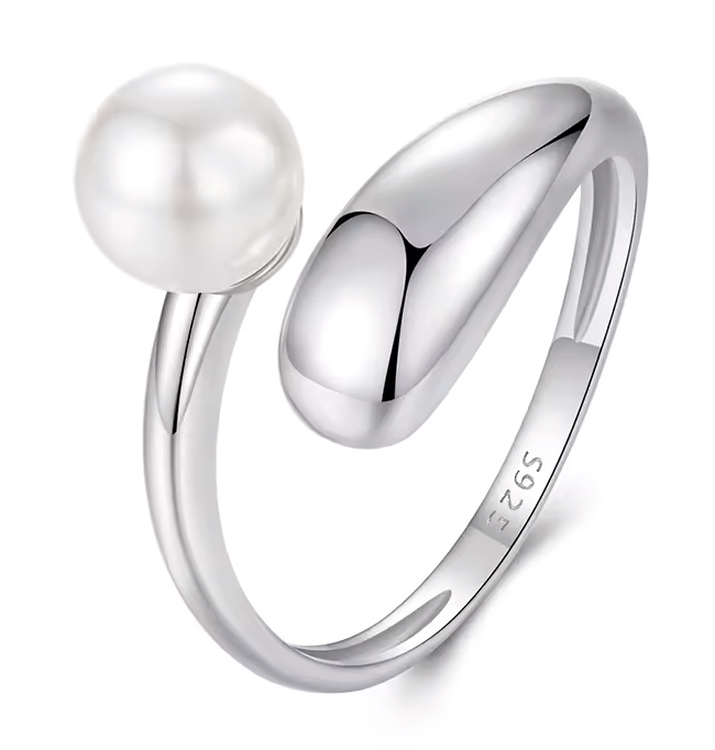 BAMOER δαχτυλίδι BSR662-E με πέρλα BAMOER δαχτυλίδι BSR662-E με πέρλα