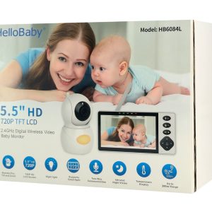 HELLOBABY ενδοεπικοινωνία μωρού HB6084L με κάμερα & οθόνη 5.5", 720p, PTZ 4 HB6084L 3