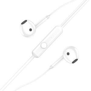 KAKUSIGA earphones με μικρόφωνο KSC-1301, 3.5mm σύνδεση, 14mm, 1.1m, λευκά 3 14mm