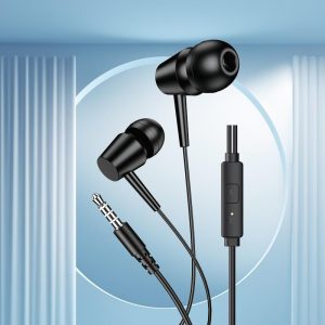 KAKUSIGA earphones με μικρόφωνο KSC-1303, 3.5mm σύνδεση, 10mm, 1.1m, μαύρα 3 10mm