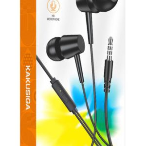KAKUSIGA earphones με μικρόφωνο KSC-1303, 3.5mm σύνδεση, 10mm, 1.1m, μαύρα 4 1.1m