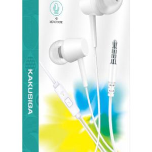 KAKUSIGA earphones με μικρόφωνο KSC-1303, 3.5mm σύνδεση, 10mm, 1.1m, λευκά 4 1.1m