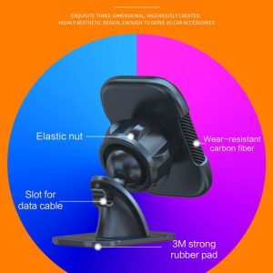 KAKUSIGA βάση smartphone αυτοκινήτου KSC-426B για ταμπλό, μαγνητική, μαύρη 3 μαύρη