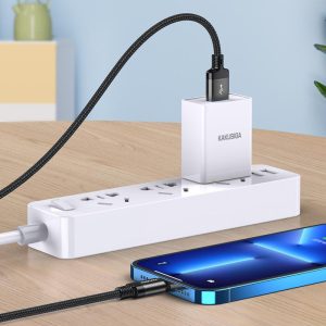 KAKUSIGA καλώδιο Lightning σε USB KSC-970, 3A, 480Mbps, 1m, μαύρο 2 3A