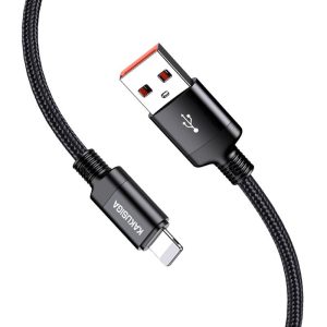 KAKUSIGA καλώδιο Lightning σε USB KSC-970, 3A, 480Mbps, 1m, μαύρο 3 480Mbps