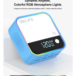 RELIFE σταθμός φόρτισης Q2, 4x USB-C & 4x USB, 120W, GaN, μπλε 3 120W