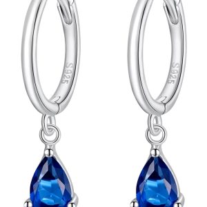 BAMOER σκουλαρίκια κρίκοι SCE1018-BU με κυβική ζιρκόνια