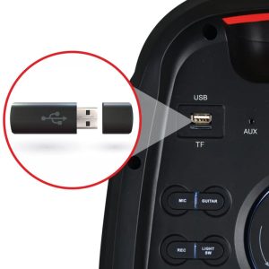 Ηχείο Manta Karaoke Party Speaker 2X8' Rms 120w Attis 3 026 01 000190 3