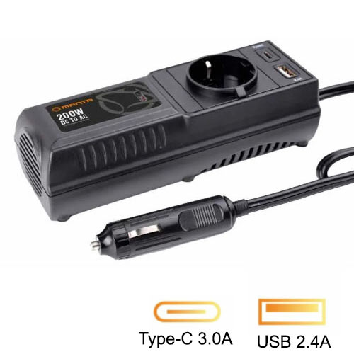 MANTA CAR INVERTER 12V/230V 200W MANTA CAR INVERTER 12V/230V 200W