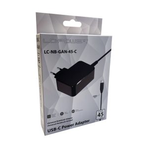 LC-POWER GaN USB-C NOTEBOOK ADAPTER 5-20V 2.25-3A 45W 2 034 01 000179 5