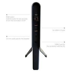 LC-POWER RGB USB HUB & HEADPHONE HOLDER WHITE 3 034 01 000182 10