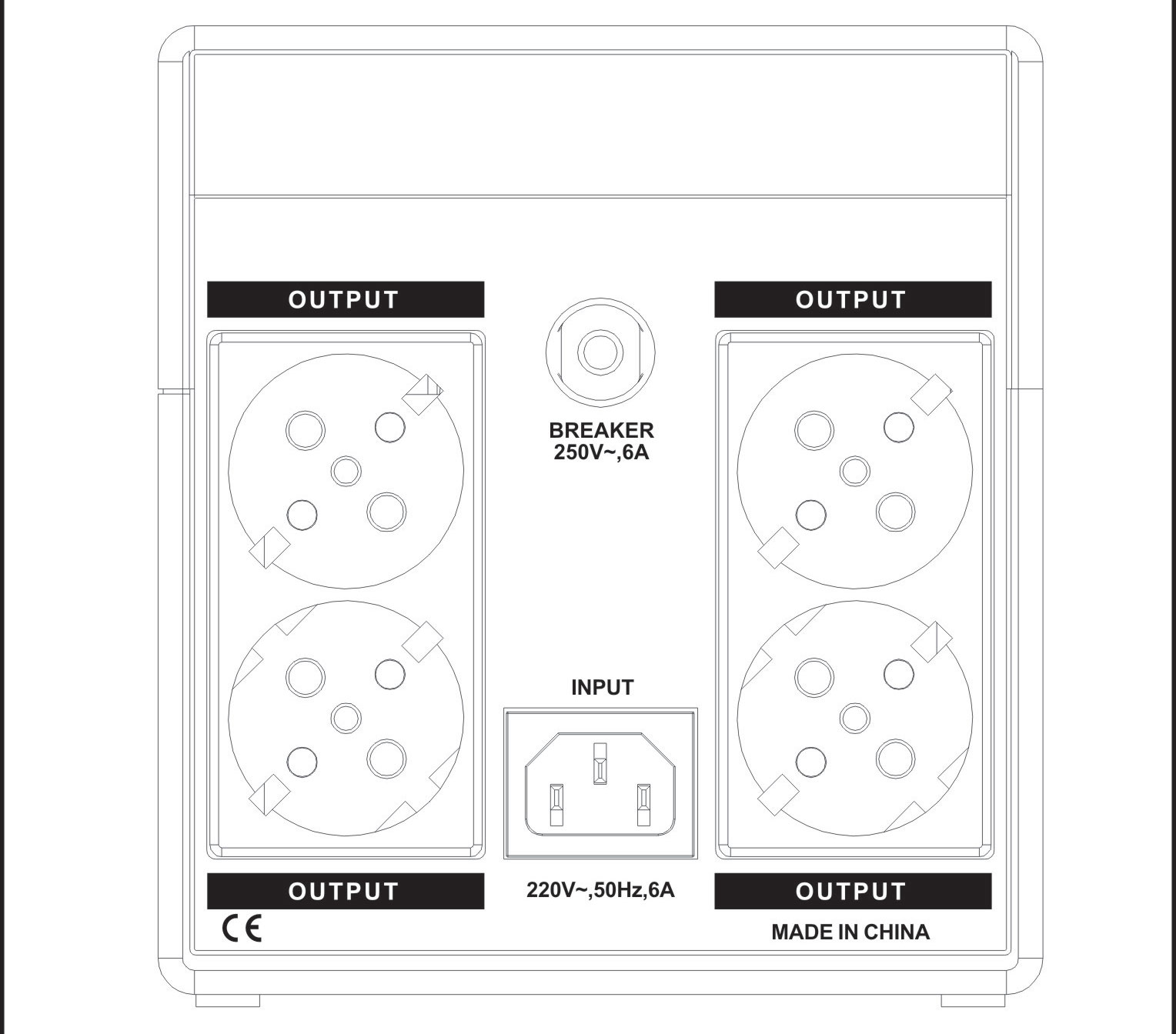4 SCHUKO SOCKET 4 SCHUKO SOCKET
