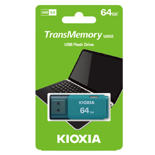 KIOXIA USB 2.0 FLASH STICK 64GB HAYABUSA AQUA U202 KIOXIA USB 2.0 FLASH STICK 64GB HAYABUSA AQUA U202