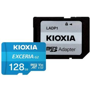 KIOXIA 4K MICRO SD 128GB WITH ADAPTER UHS I U3 V30 2 045 01 000381 1