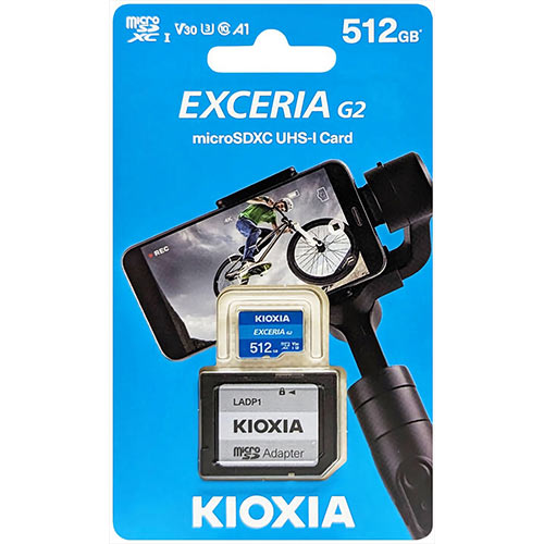 KIOXIA 4K MICRO SD 512GB WITH ADAPTER UHS I U3 V30 KIOXIA 4K MICRO SD 512GB WITH ADAPTER UHS I U3 V30