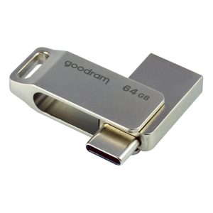 GOODRAM OTG FLASH DRIVE USB3.2 GEN1 64GB & TYPE-C SILVER 3 045 01 000385 1