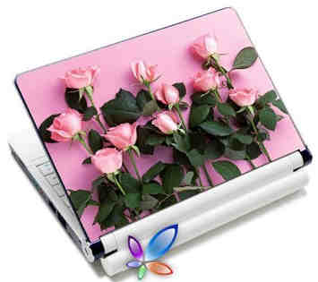 LAMTECH 9.2'-12.4' LAPTOP SKIN PINK ROSES LAMTECH 9.2'-12.4' LAPTOP SKIN PINK ROSES