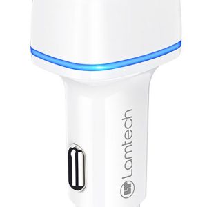 4A CAR CHARGER FOR MOBILE PHONES WHITE
