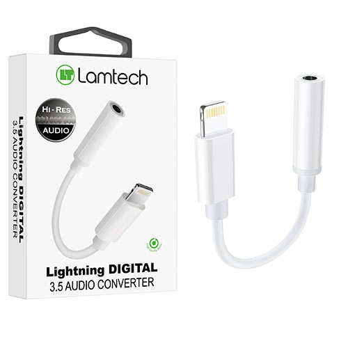 LAMTECH LIGHTNING ADAPTER CABLE AUDIO JACK 3 LAMTECH LIGHTNING ADAPTER CABLE AUDIO JACK 3