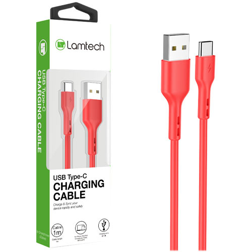 LAMTECH DATACABLE TYPE C 1m RED LAMTECH DATACABLE TYPE C 1m RED