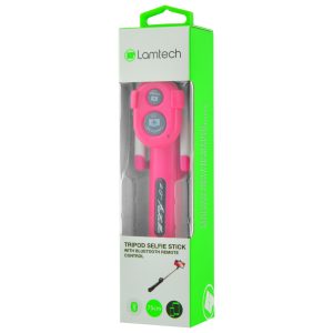 LAMTECH 2in1 TRIPOD & SELFIE STICK ROSE RED 3 054 01 000254 4