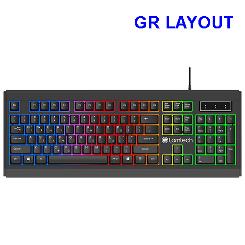 LAMTECH WIRED GR KEYBOARD WITH RAINBOW BACKLIGHT LAMTECH WIRED GR KEYBOARD WITH RAINBOW BACKLIGHT
