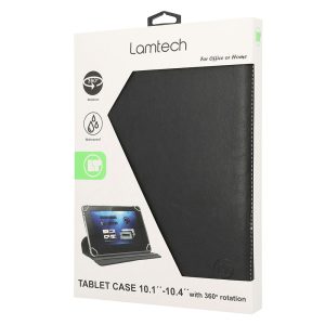 LAMTECH BLACK UNIVERSAL 10.1'-10.4' TABLET CASE WITH 360 ROTATION 4 054 01 000339 3