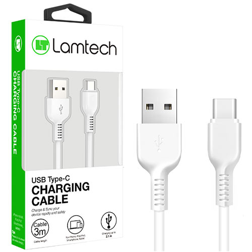 LAMTECH DATACABLE TYPE C 3M WHITE LAMTECH DATACABLE TYPE C 3M WHITE