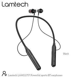 LAMTECH POWERFUL BLUETOOTH WIRELESS SPORTS EARPHONES BLACK 3 054 01 000432 1