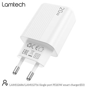 LAMTECH FAST CHARGER TYPE-C PD20W WHITE 3 054 01 000455 2