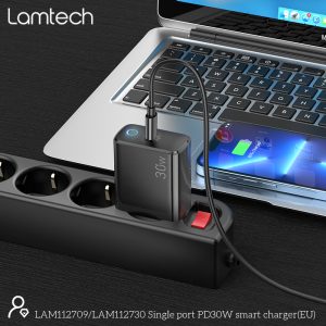 LAMTECH FAST CHARGER TYPE-C PD30W BLACK 3 054 01 000460 3
