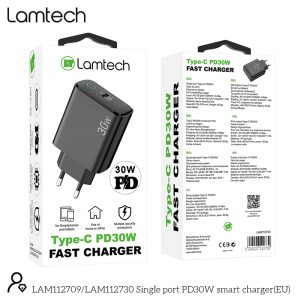LAMTECH FAST CHARGER TYPE-C PD30W BLACK 4 054 01 000460 4