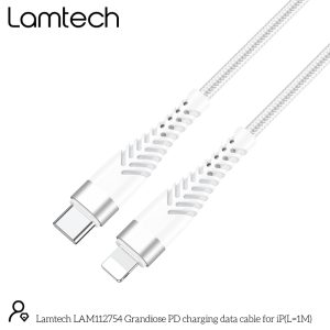 LAMTECH HQ UNBREAKABLE CABLE TYPE-C TO LIGHTNING WHITE 1M 3 054 01 000461 2