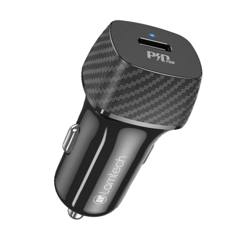 LAMTECH PREMIUM FAST IN-CAR CHARGER TYPE-C PD20W BLACK LAMTECH PREMIUM FAST IN-CAR CHARGER TYPE-C PD20W BLACK